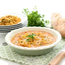 Arroz con acelgas, papa y frijoles blancos thermomix