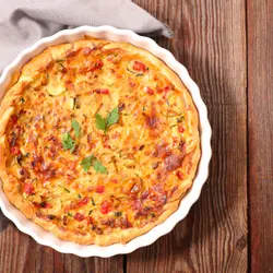 Quiche cipolla, è gialle pepe