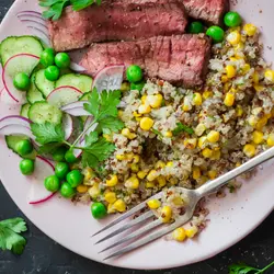 Stéig piobar le quinoa