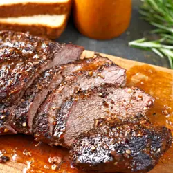Asado de vacuno a la parrilla con papas mayo