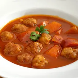 Meatballs laofheoil le "thermomix" rís
