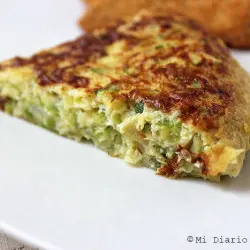 Omelet glasraí le rís