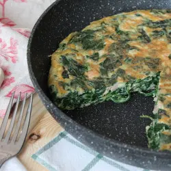 Omelet glasraí le prátaí browned