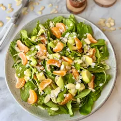 Ensalada verde con mandarinas